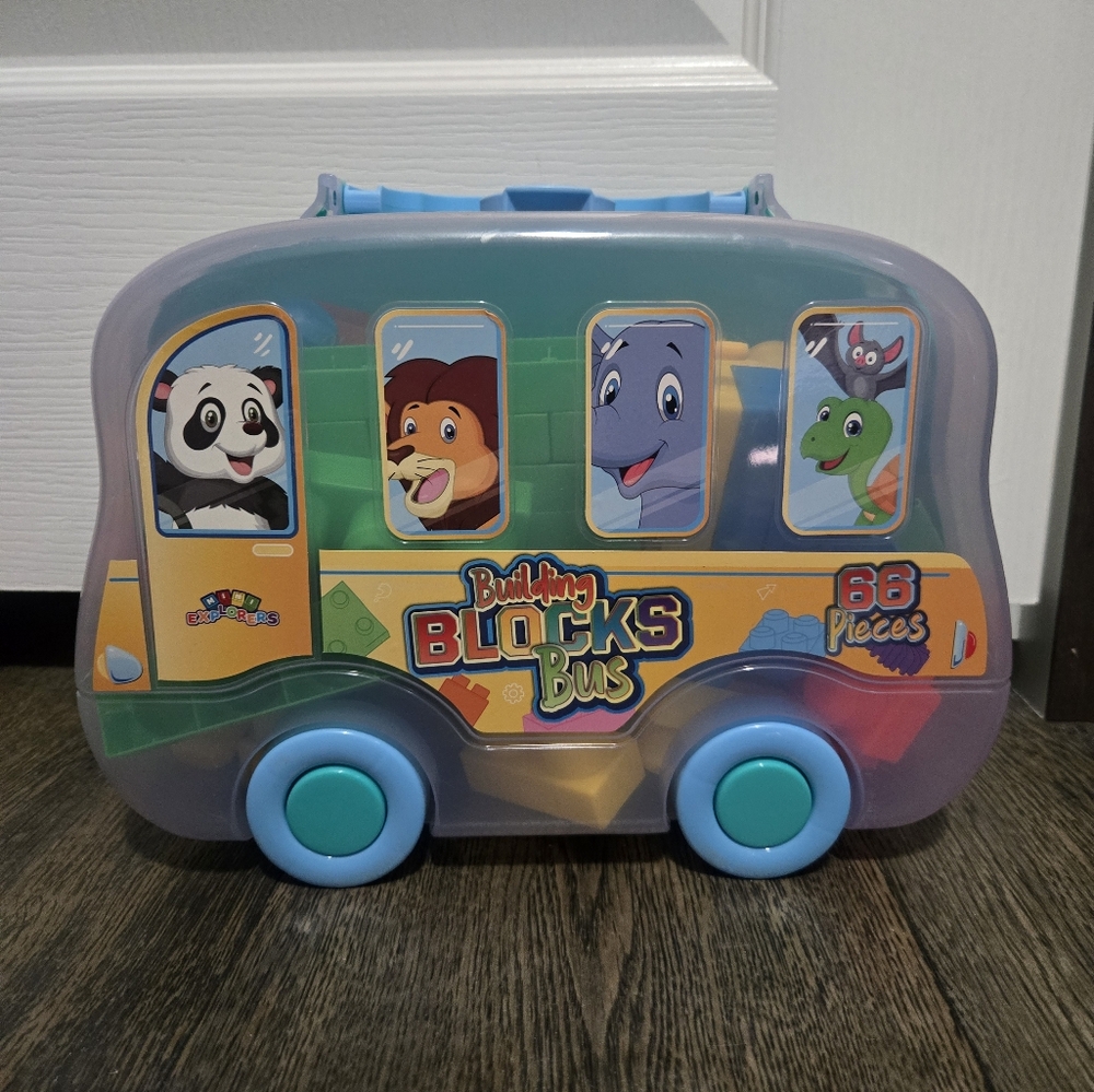 Mini explorers building blocks bus
